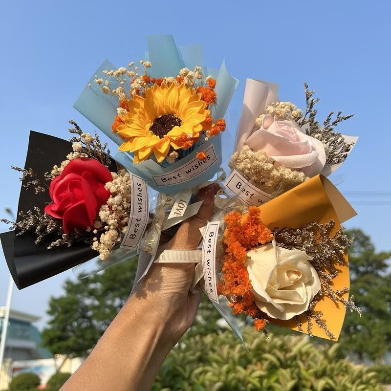 花惹發 現貨 玻璃紙迷你花束 小清新花束 迷你乾燥花束 小花束 迷你乾燥花 畢業花束 婚禮小禮物 情人節禮物 布置小花束