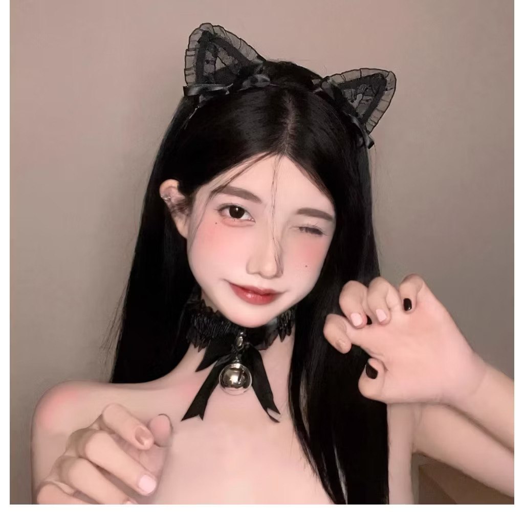 現貨🫰 你的貓咪女友 配件 帽子 警帽 女警 警察 空姐 蕾絲 蝴蝶結 貓咪耳朵 髮箍 髮飾